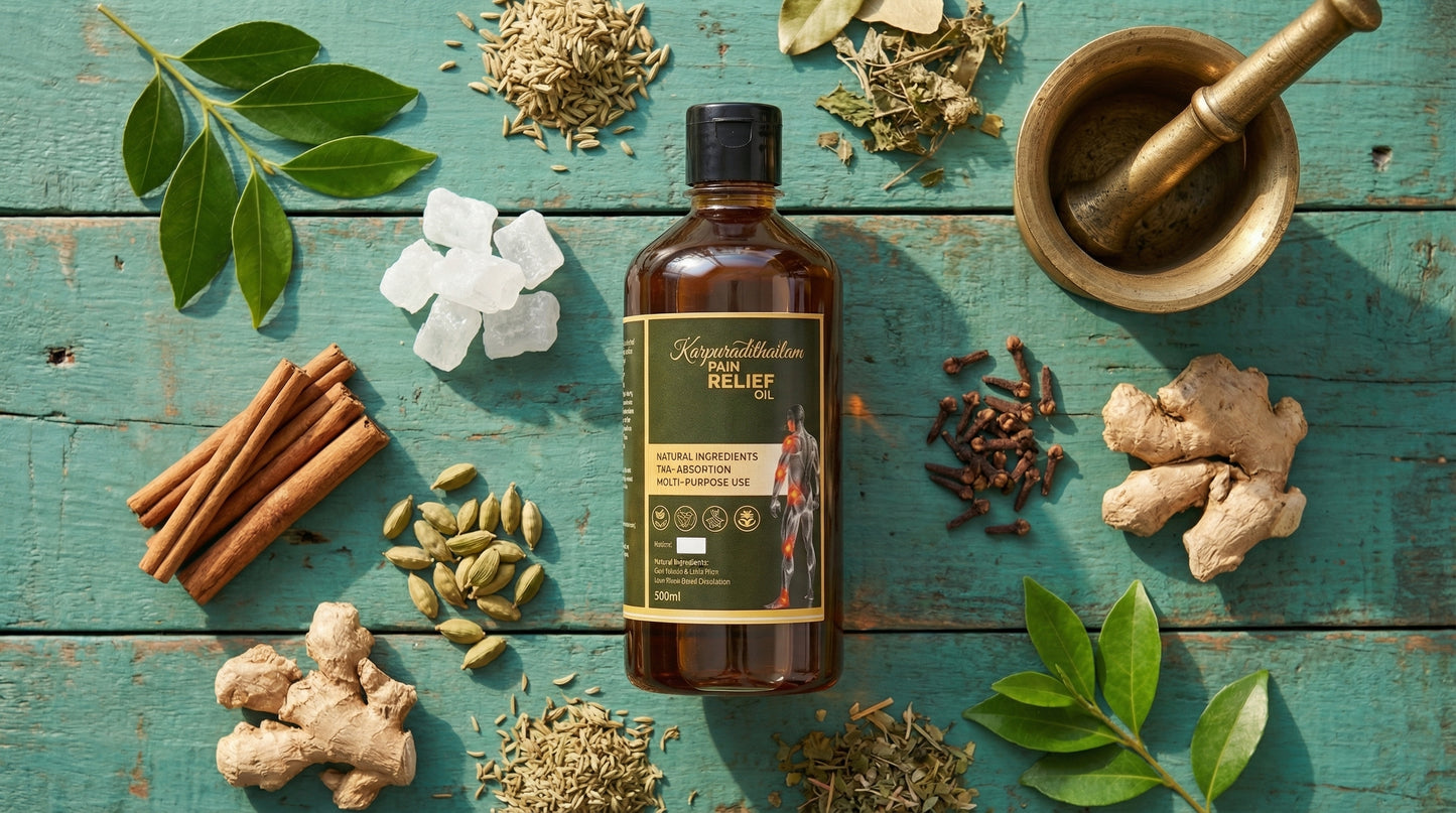 Karpurathithailam – Authentic Ayurvedic Pain Relief Oil